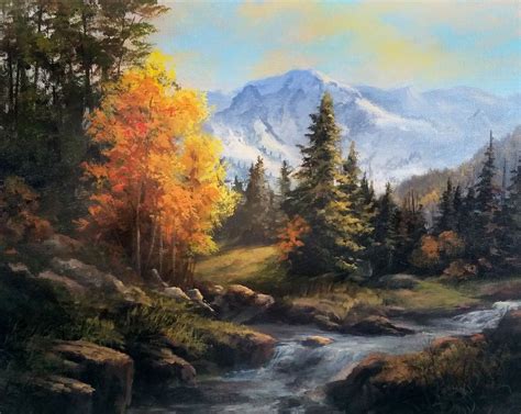 acrylic canvas painting landscape